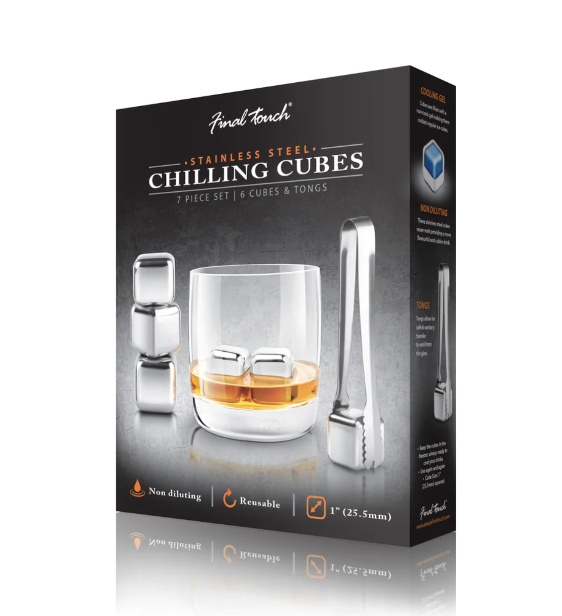 Stainless Steel Chilling Cubes - Set of 6